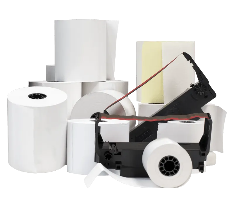 Cash Register Receipt Paper and Ink Ribbons