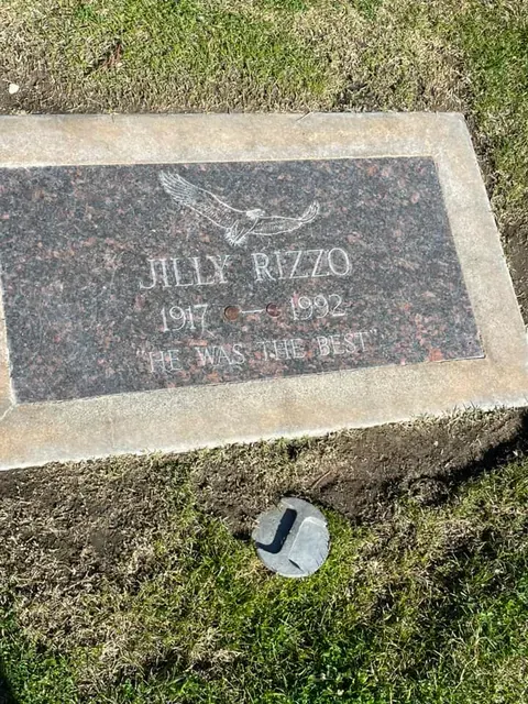 gravesite of Jilly Rizzo, restauranteur and close friend of Frank Sinatra