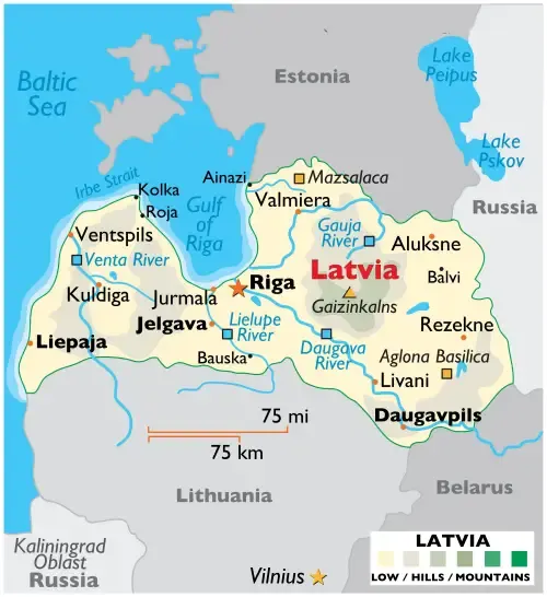 Latvia Map