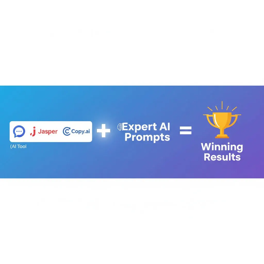 A graphic showing that the best AI writing tools, when combined with Expert AI Prompts, produce award-winning content.