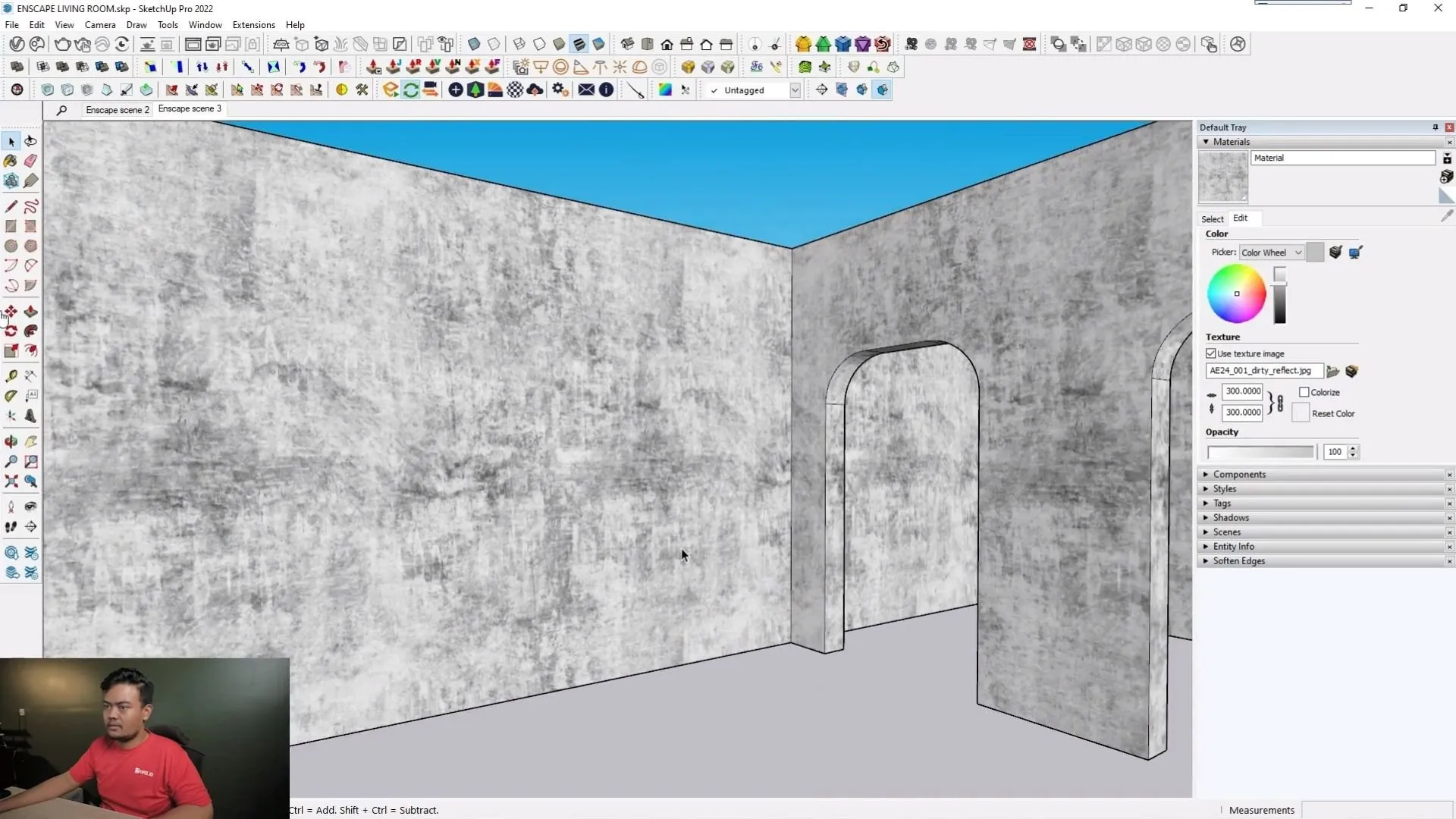 Scene Texturing in sketchup enscape 3.5