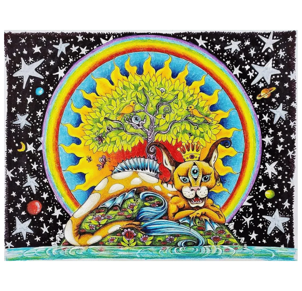 lazy cat by Donna Dery