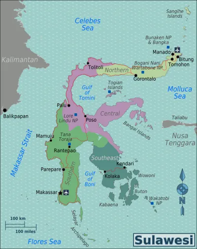 Sulawesi Island Map