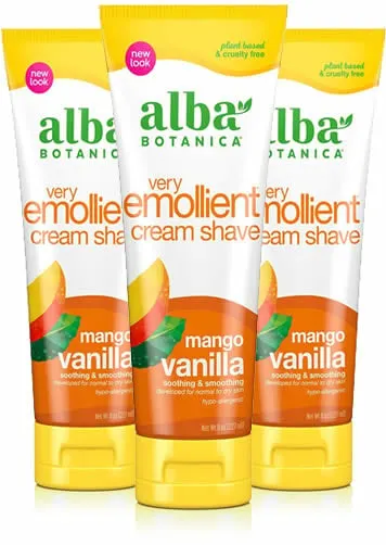 Alba Botanica Very Emollient Cream Shave (Mango Vanilla) 8 oz.