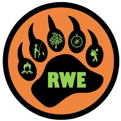 orange circle bear paw five claws RWE logo