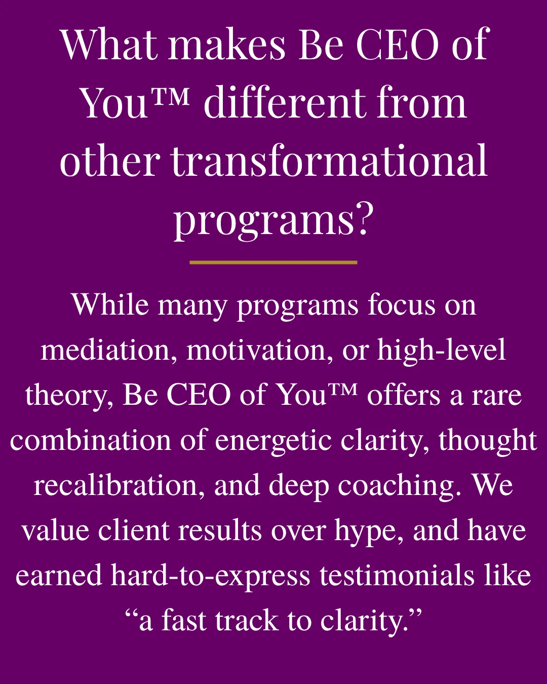How is this Program Different from Others Card