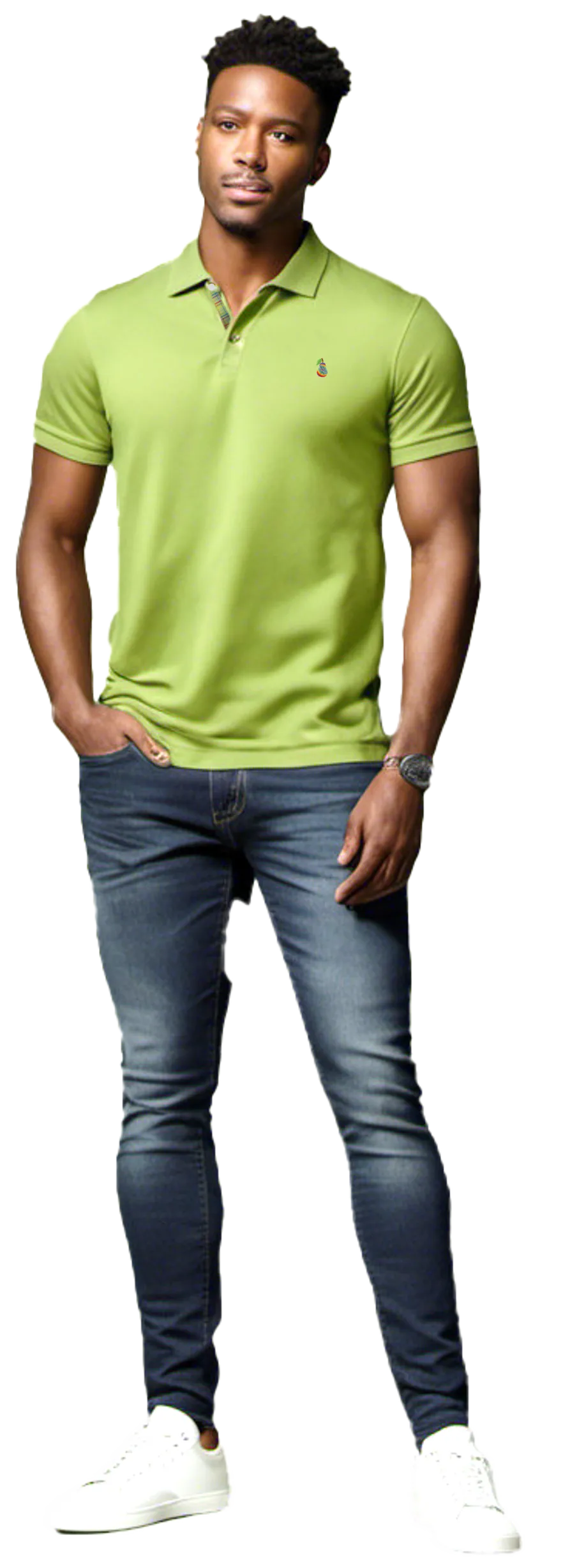 Tom Pearman Avocado Green Short Sleave Polo Shirt