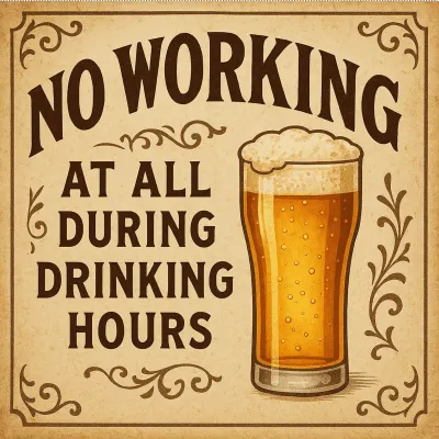 No Working at all During Working Hours art canvas