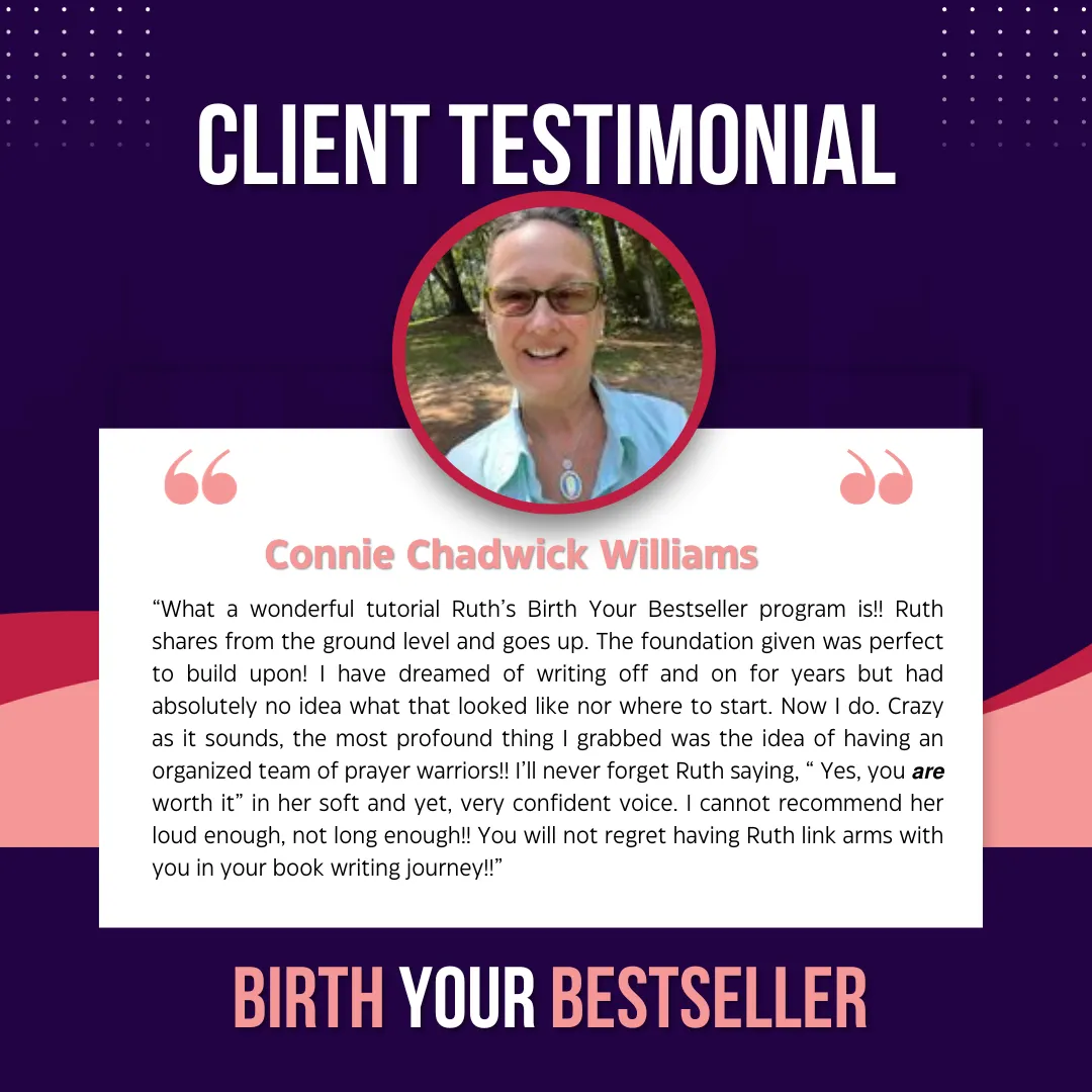 Connie Chadwick Williams testimonial regarding Birth Your Bestseller