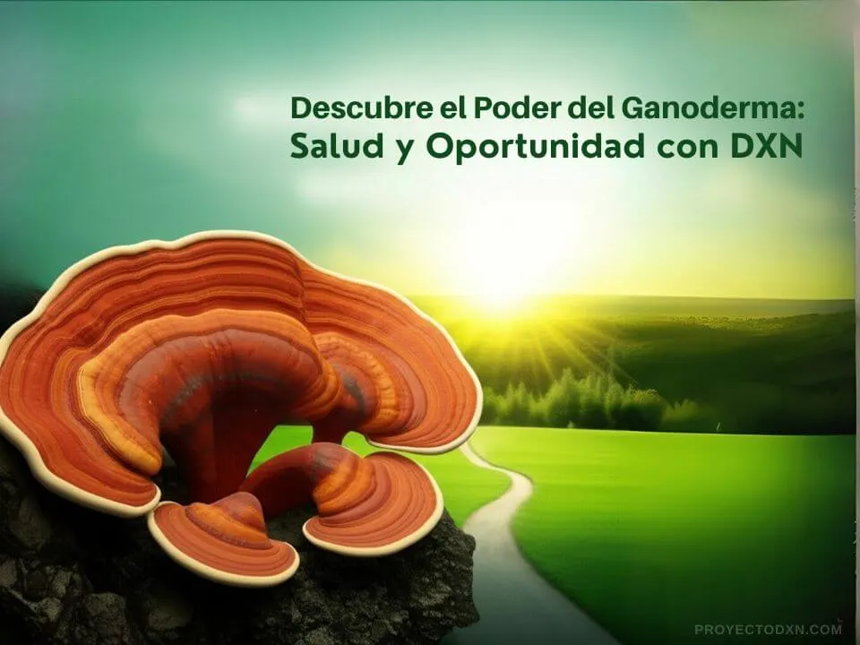 Ilustración del hongo Ganoderma Lucidum, explicando sus beneficios como adaptógeno para el bienestar.