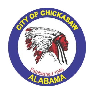 <alt=“City of Chickasaw, Alabama seal representing local exterior cleaning services area.”>