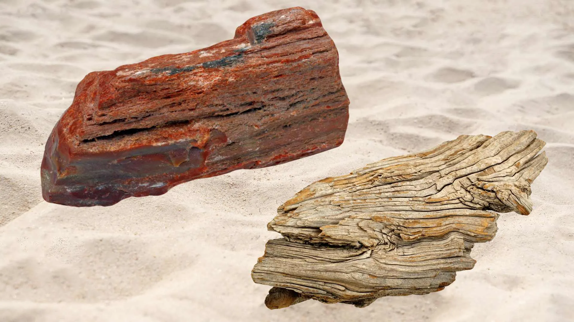 petrified wood vs driftwood