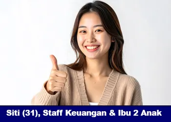 Siti (31), Staff Keuangan & Ibu 2 Anak