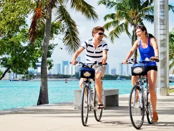 Guests enjoying a biking adventure at Villa Laurel Estate