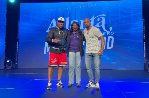 Frances Sims and Dr. Eric Thomas