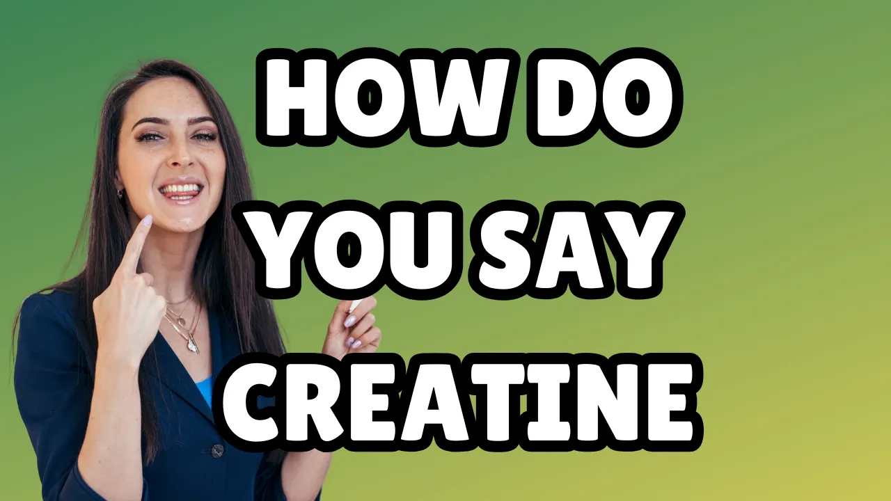 How to Pronounce Creatine in English - Correct Pronunciation Guide combat creatine