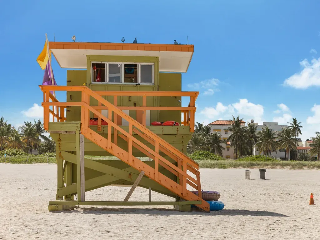 Lifeguard house for a vacation rental in Miami Florida