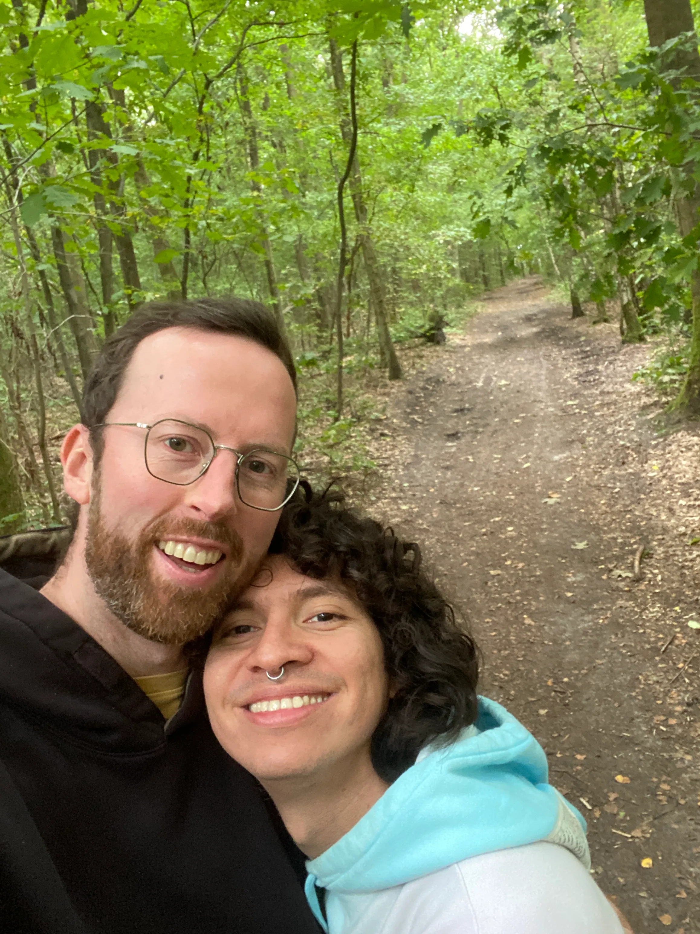 Founder Stefaan De Vreese and his boyfriend on a hike