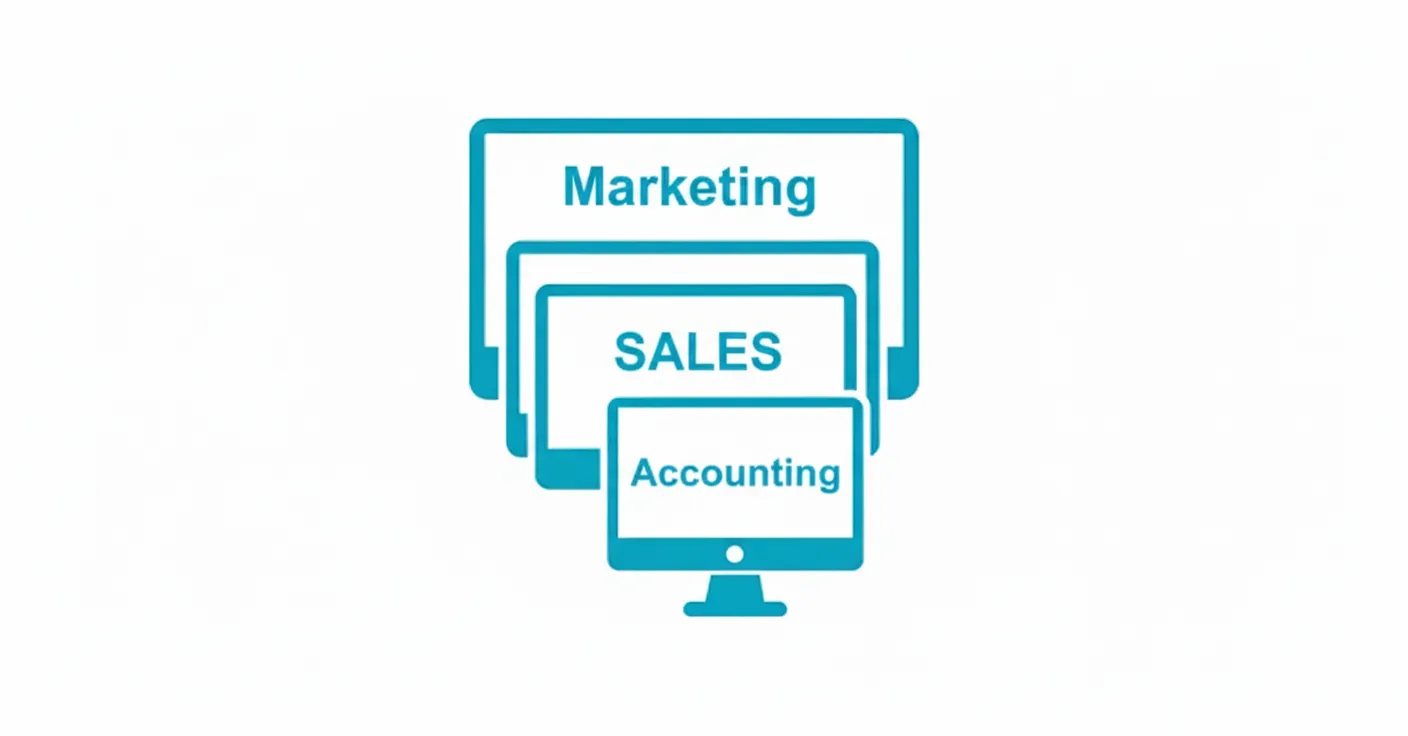 Different department computers vector