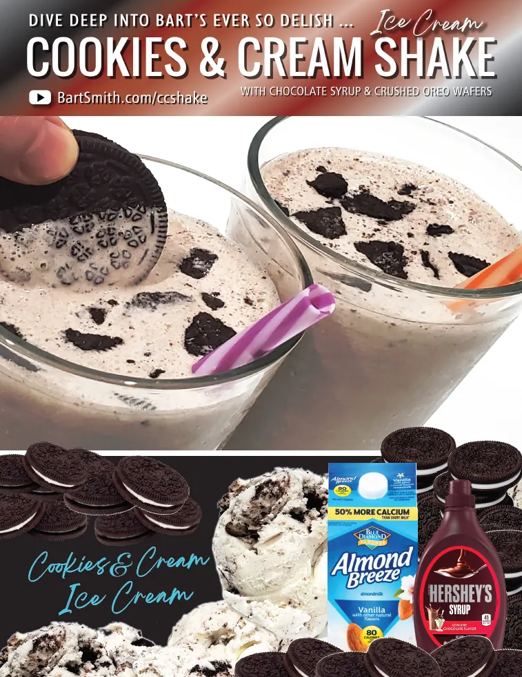 Bart Smith's Cookies & Cream Ice Cream Shake Recipe Press Release