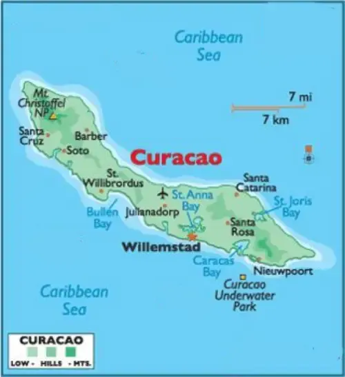 Curaçao Map