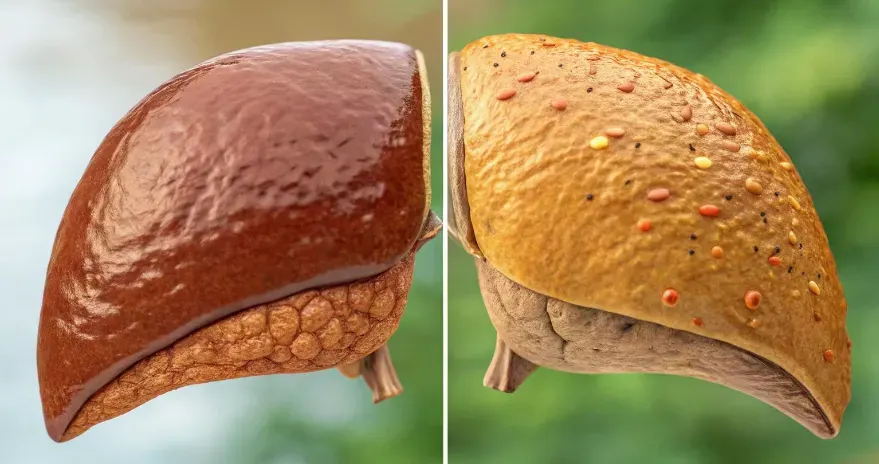 Comparison of healthy and fatty liver