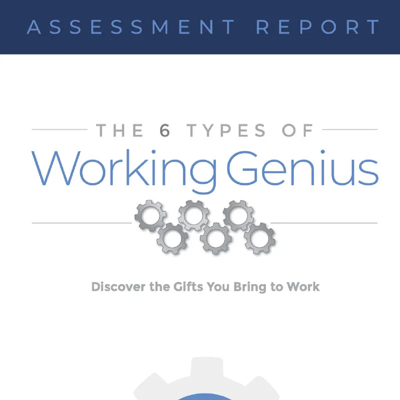 Working Genius Assessment Sample Report