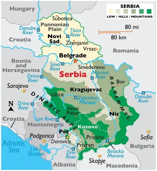 Serbia Map