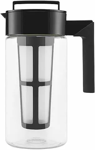 Takeya Premium Quality 1 Quart Iced Tea Maker | BPA Free | Patented Flash Chill | Made in the USA | Black