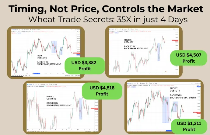 WD Gann Wheat Trade Strategy by Khit Wong