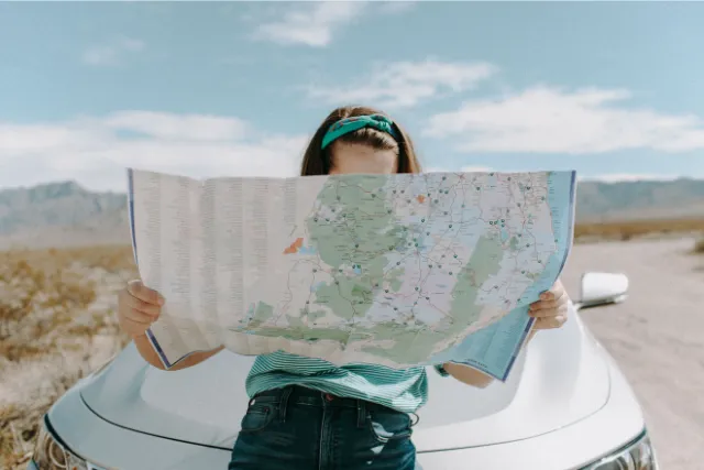 geo framing ads with map