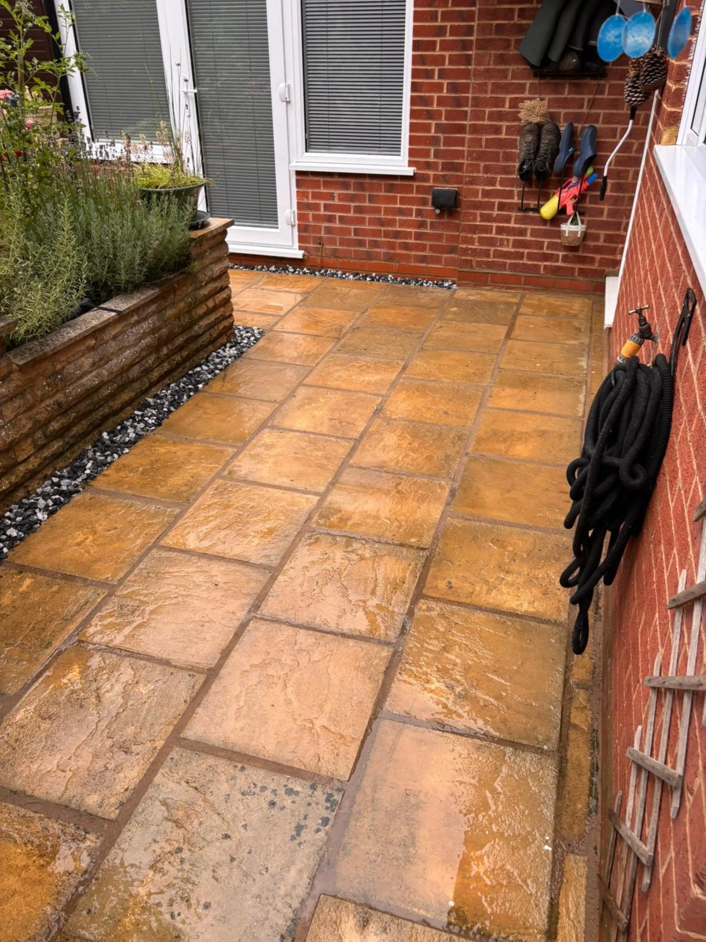 Patio Pathway In Pattern Imprinted Concrete