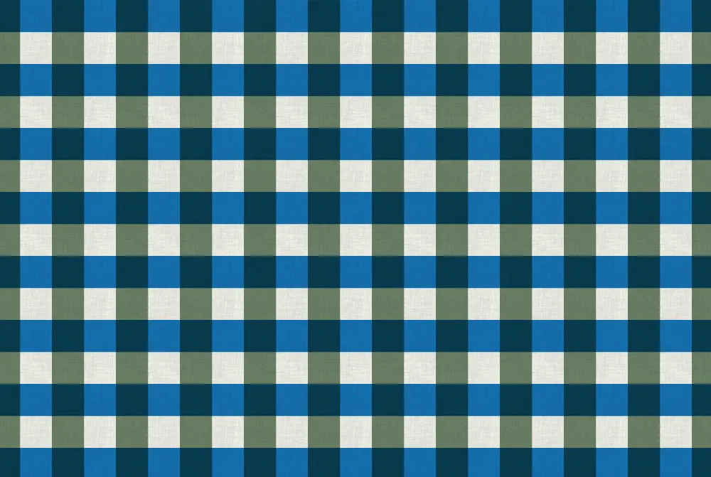 blue and sage gingham