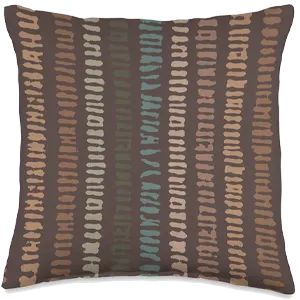 boho stripe throw pillow in warm tones