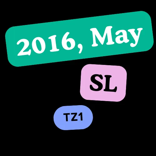 2016 May, SL, TZ1 Past paper