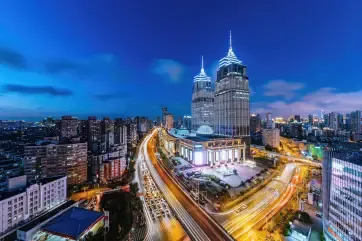Hyatt Regency Shanghai Global Harbor Exterior Night