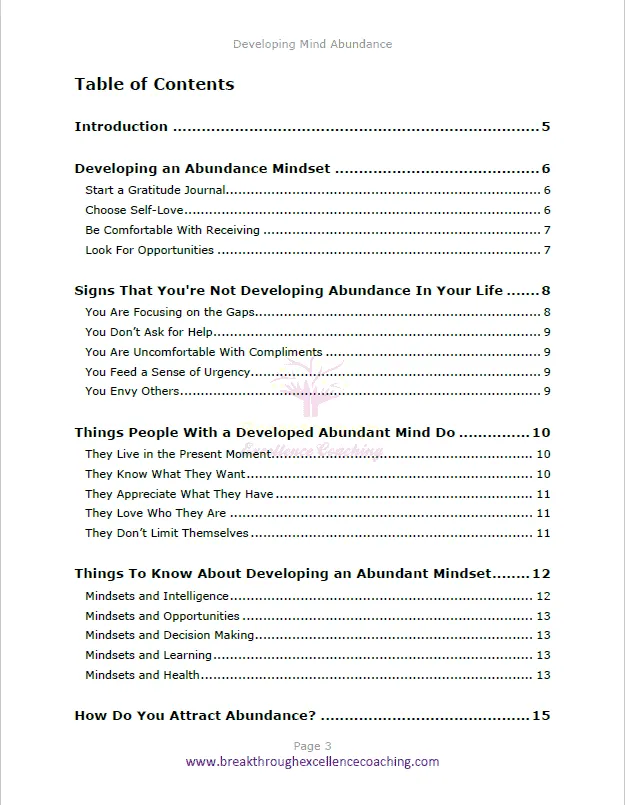 Developing Mind Abundance Index 1