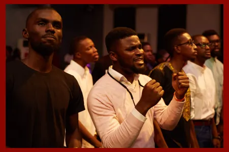 men worshipping