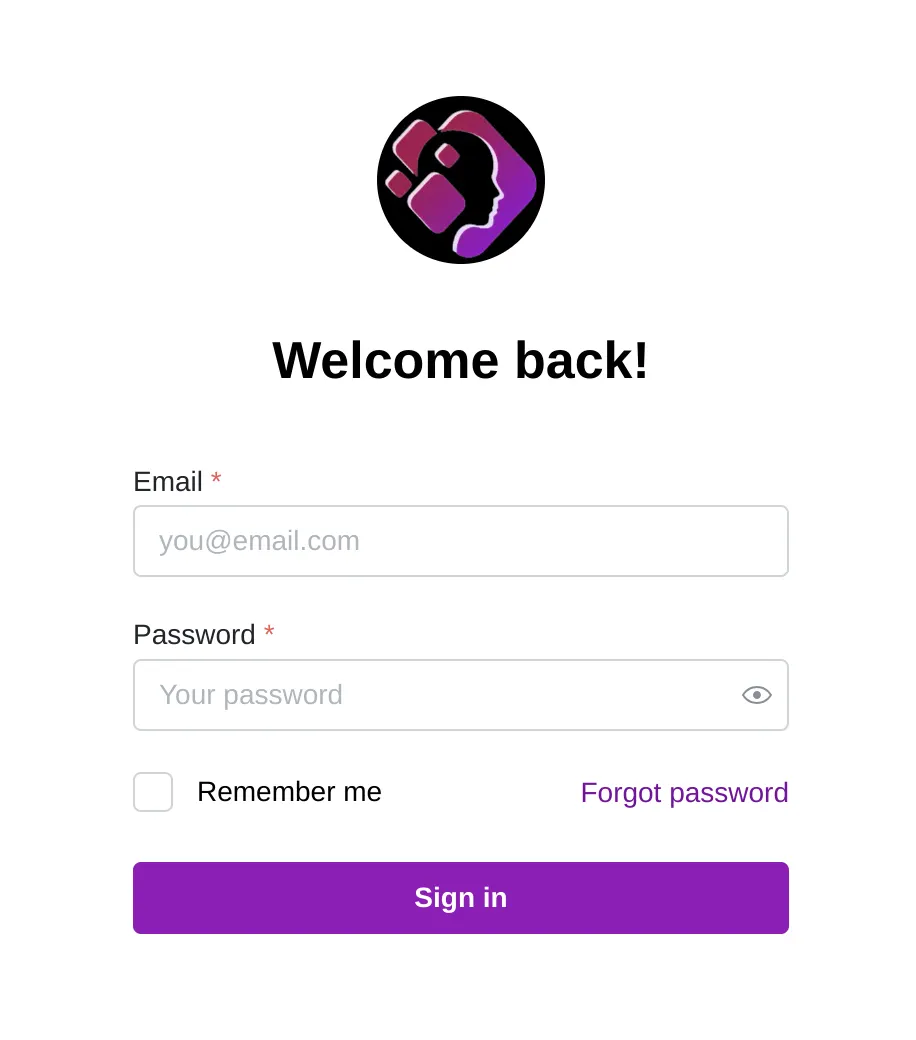 Login Screen For Your AI Dream Team