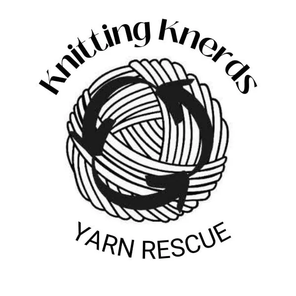 Kitting knerds logo yarn ball recycling