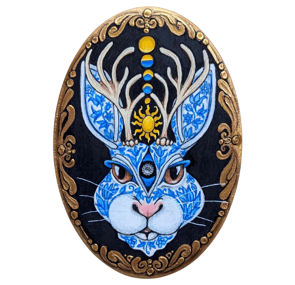 Delft Jackalope by Donna Dery