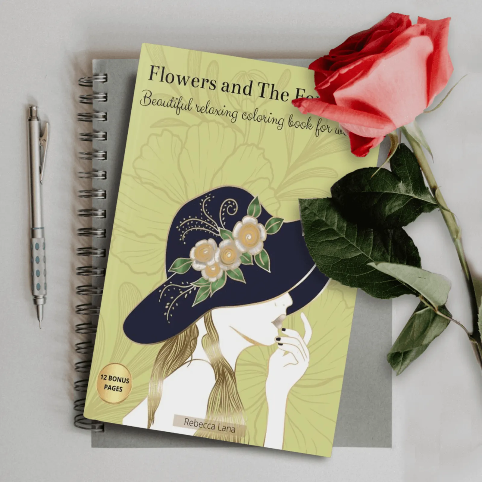 flowers and the feminine coloring book