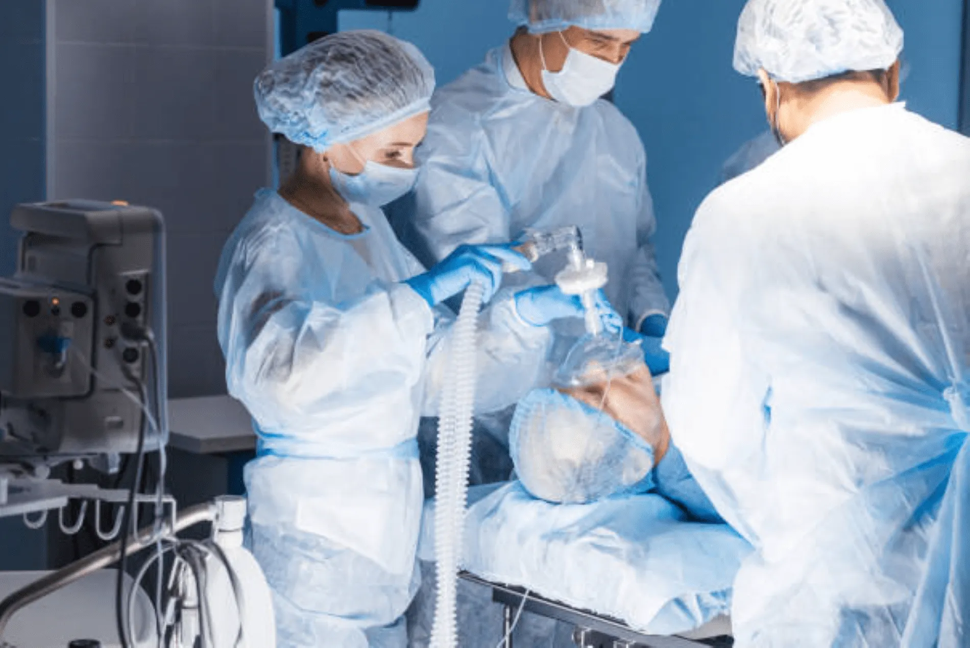 female physician in operating room