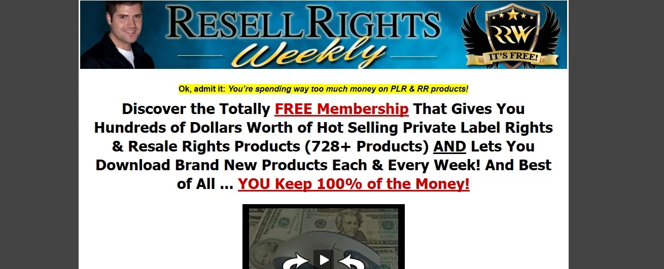 Resell Rights Weekly PLR Membership Website