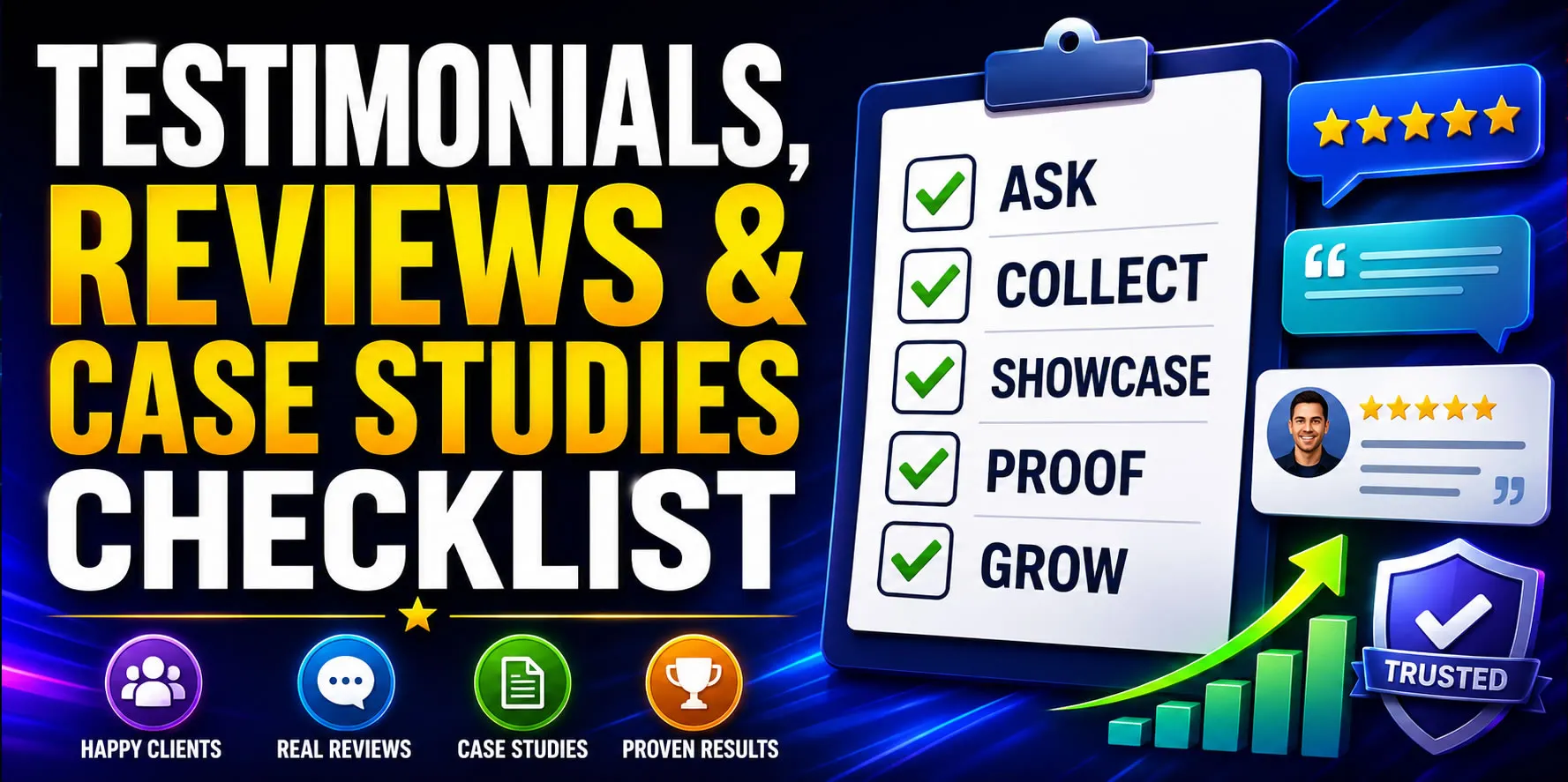 Testimonials, Reviews & Case Studies Checklist