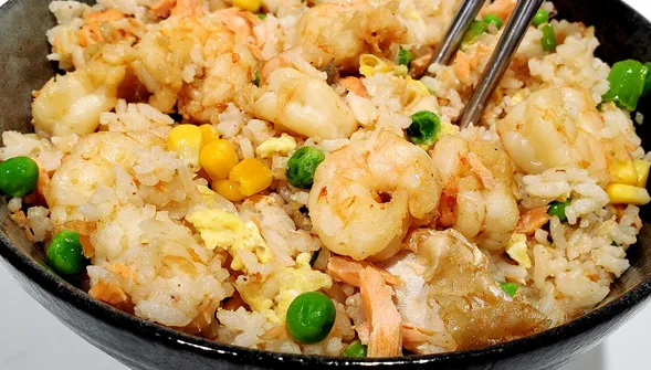 Bart's World Famous Fried Rice With Shrimp & Salmon