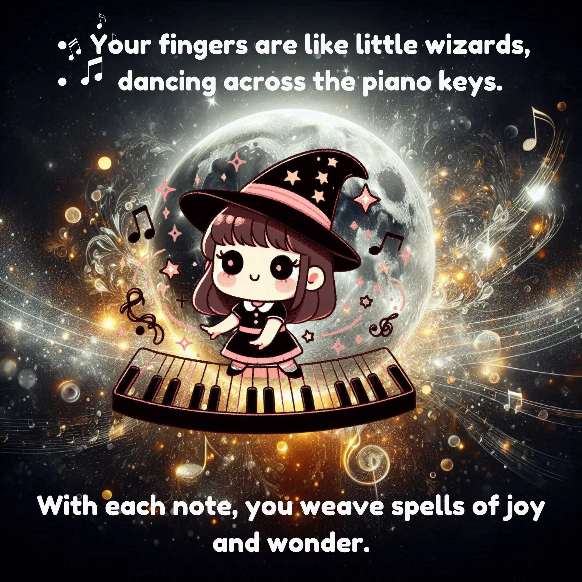 Piano Magic Witch Planets and stars