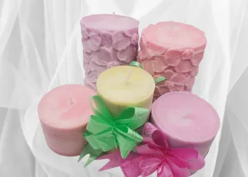 KNS Delightful Candles Floral Taper Candle