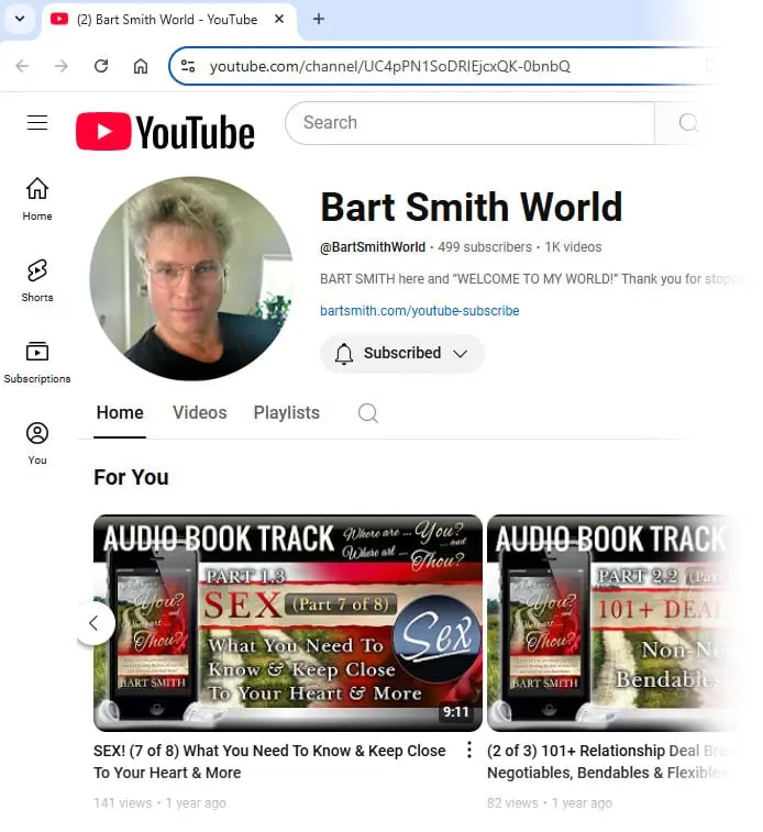 Bart Smith, Author, YouTuber, Coach, Chef & More