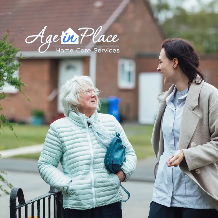 Caregiver keeping a dementia client safe and at home so they can age in place.